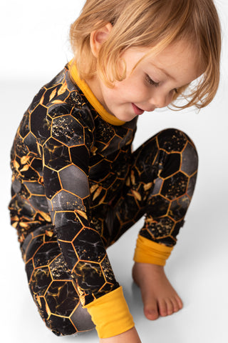 Midnight Honey | Two-Piece Bamboo Long Sleeve Toddler & Kids Pajamas