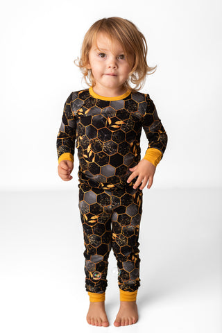 Midnight Honey | Two-Piece Bamboo Long Sleeve Toddler & Kids Pajamas