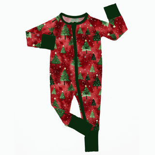 *PRE-ORDER* Christmas | Twinkling Pines | Bamboo Zipper Pajamas *EST SHIP NOV*