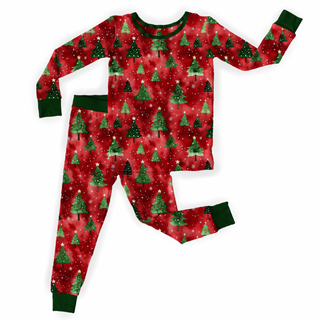 *PRE-ORDER* Christmas | Twinkling Pines | Bamboo Two-Piece Pajamas *EST SHIP NOV*