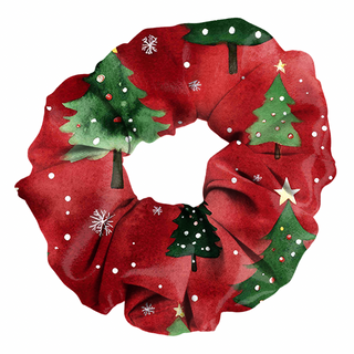 *PRE-ORDER* Christmas | Twinkling Pines | Bamboo Scrunchie *EST SHIP NOV*