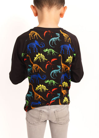 Dino Fossils | Bamboo Raglan Tee