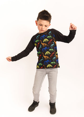 Dino Fossils | Bamboo Raglan Tee