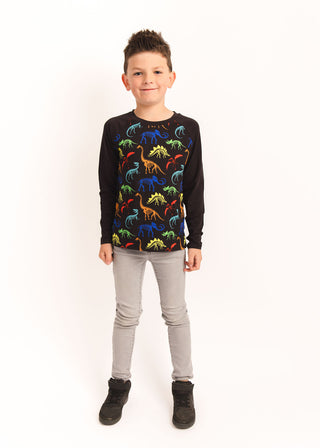 Dino Fossils | Bamboo Raglan Tee