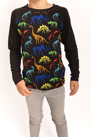 Dino Fossils | Bamboo Raglan Tee