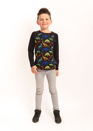 Dino Fossils | Bamboo Raglan Tee