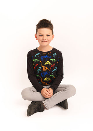 Dino Fossils | Bamboo Raglan Tee
