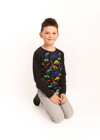 Dino Fossils | Bamboo Raglan Tee