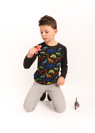 Dino Fossils | Bamboo Raglan Tee
