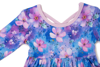 Dreamy Blooms | Toddler & Girls Bamboo Ruffle Twirl Dress