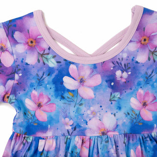 Dreamy Blooms | Toddler & Girls Bamboo Ruffle Twirl Dress