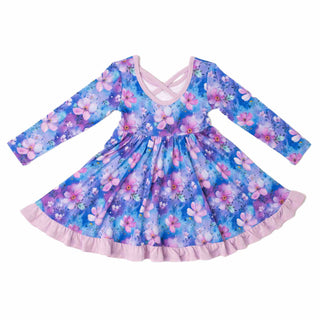 Dreamy Blooms | Toddler & Girls Bamboo Ruffle Twirl Dress