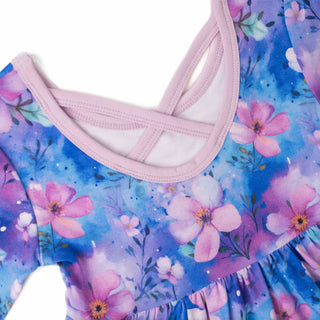 Dreamy Blooms | Toddler & Girls Bamboo Ruffle Twirl Dress