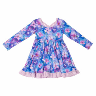 Dreamy Blooms | Toddler & Girls Bamboo Ruffle Twirl Dress