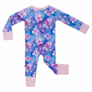 Dreamy Blooms | Convertible Bamboo Zipper Baby Pajamas