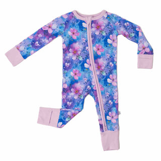 Dreamy Blooms | Convertible Bamboo Zipper Baby Pajamas