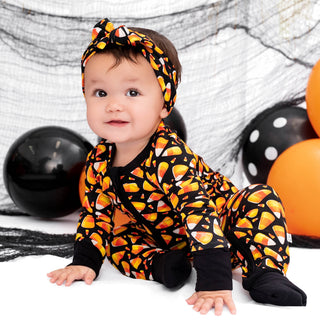 Halloween | Candy Corn | Bamboo Zipper Pajamas