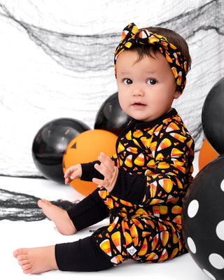 Halloween | Candy Corn | Bamboo Zipper Pajamas