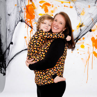 Halloween | Candy Corn | Adult Bamboo Raglan Top