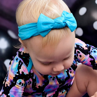 Halloween | Phantom Blue | Bamboo Headband Bow
