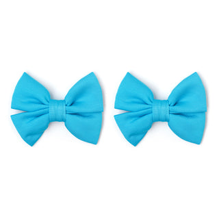 Halloween | Phantom Blue | Pigtail Clip Bows