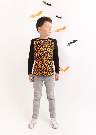 Halloween | Candy Corn | Bamboo Raglan Tee