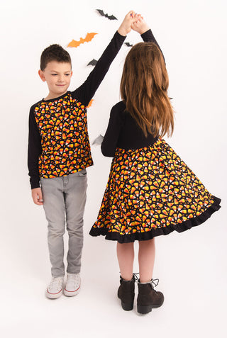 Halloween | Candy Corn | Bamboo Raglan Tee