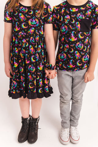 Halloween | Rainbow Haunts | Bamboo Ruffle Twirl Dress