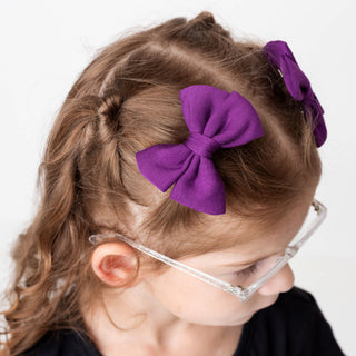 Halloween | Potion Purple | Pigtail Clip Bows