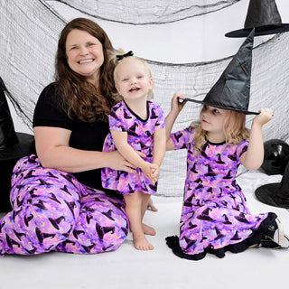 Halloween | Starry Witch Hats | Bamboo Baby Bodysuit Dress