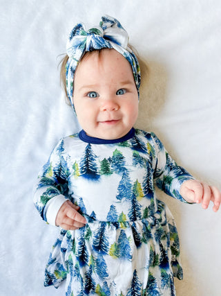 Winter Trees | Baby & Toddler Bamboo Bodysuit Dress