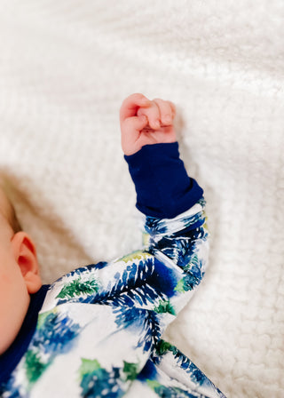 Winter Trees | Convertible Bamboo Zipper Baby Pajamas