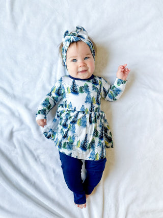Winter Trees | Baby & Toddler Bamboo Bodysuit Dress
