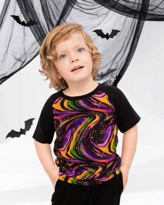 Halloween | Magic Swirls | Bamboo Raglan Tee