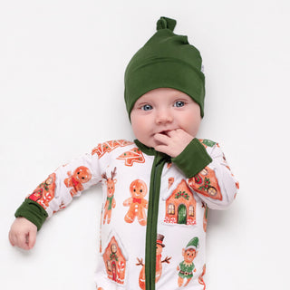 Holiday Gingerbread | Convertible Bamboo Zipper Baby Pajamas