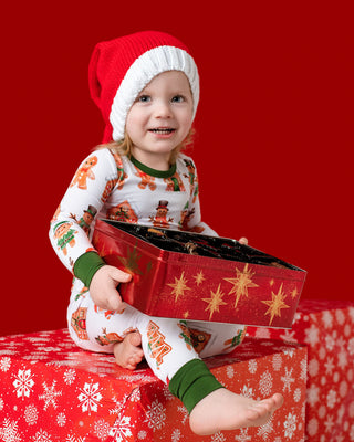 Holiday Gingerbread | Two-Piece Bamboo Long Sleeve Toddler & Kids Pajamas