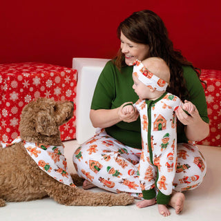 Holiday Gingerbread | Convertible Bamboo Zipper Baby Pajamas