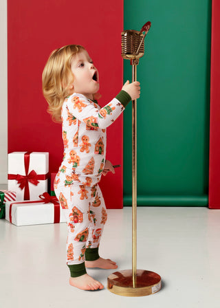 Holiday Gingerbread | Two-Piece Bamboo Long Sleeve Toddler & Kids Pajamas
