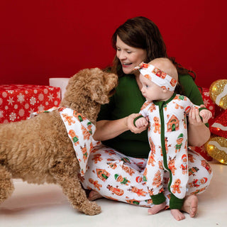 Holiday Gingerbread | Convertible Bamboo Zipper Baby Pajamas