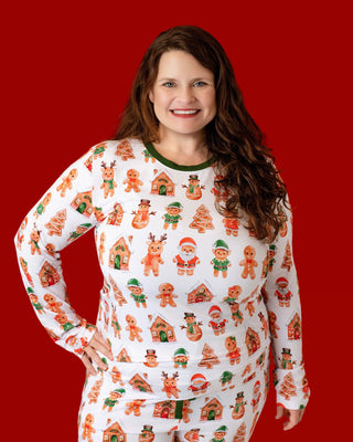 Holiday Gingerbread | Adult Bamboo Long Sleeve Top