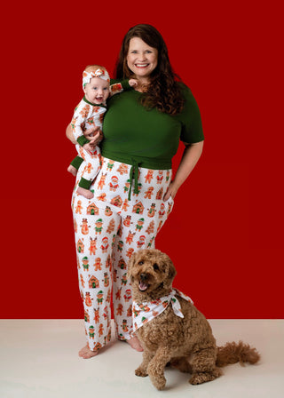 Holiday Gingerbread | Convertible Bamboo Zipper Baby Pajamas