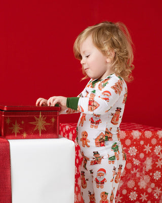 Holiday Gingerbread | Two-Piece Bamboo Long Sleeve Toddler & Kids Pajamas