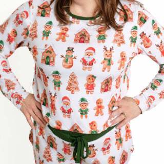 Holiday Gingerbread | Adult Bamboo Long Sleeve Top