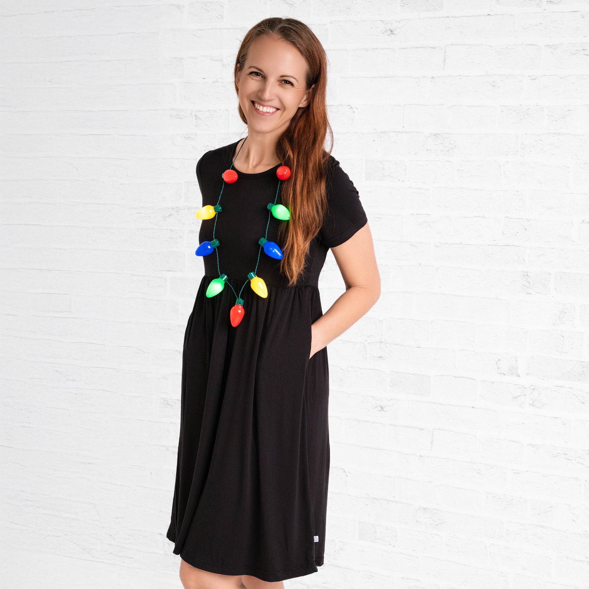 Bamboo Women's Dress -Adults | Black-Holiday Christmas Family Matching XL/XXL Bamboo Women's Dress -Adults | Black-Holiday Christmas Family Matching XL/XXL