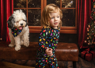 Christmas | Holiday Lights | Bamboo Pet Bandana