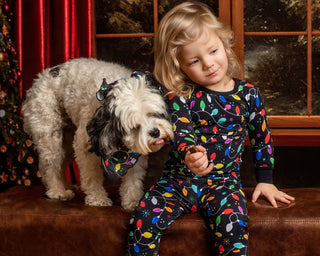 Christmas | Holiday Lights | Bamboo Pet Bandana