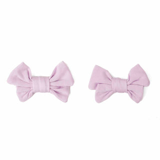 Orchid | Baby Bamboo Clip on Bow Set