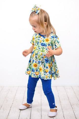 Sunshine Meadows | Bamboo Peplum & Leggings Set