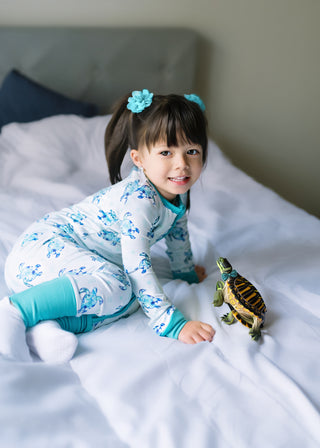 Sea of Turtles | Convertible Bamboo Zipper Baby Pajamas